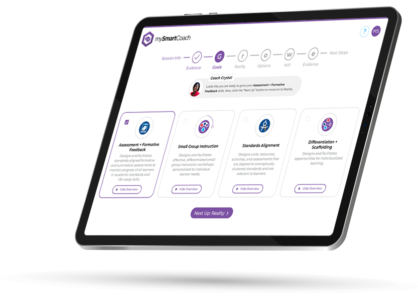mySmartCoach: Choose Your Competency Example Page
