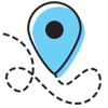 Blue Map Icon