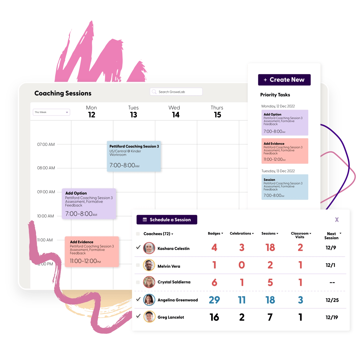 GroweLab - Coaching Calendar
