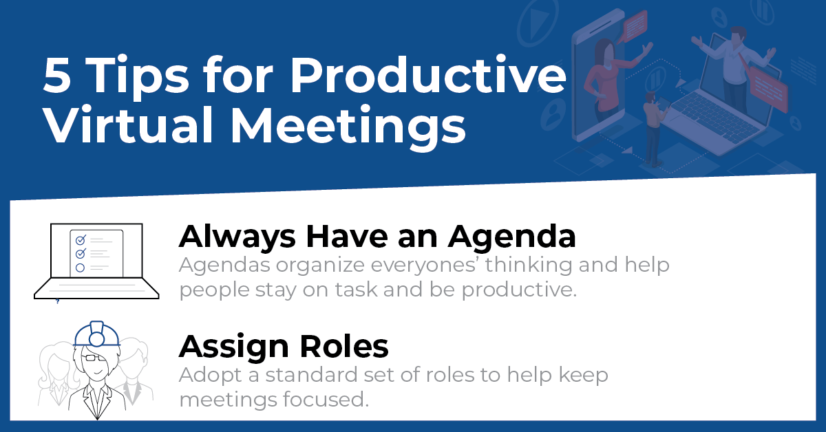 5 Tips For Productive Virtual Meetings Infographic | Engage2learn